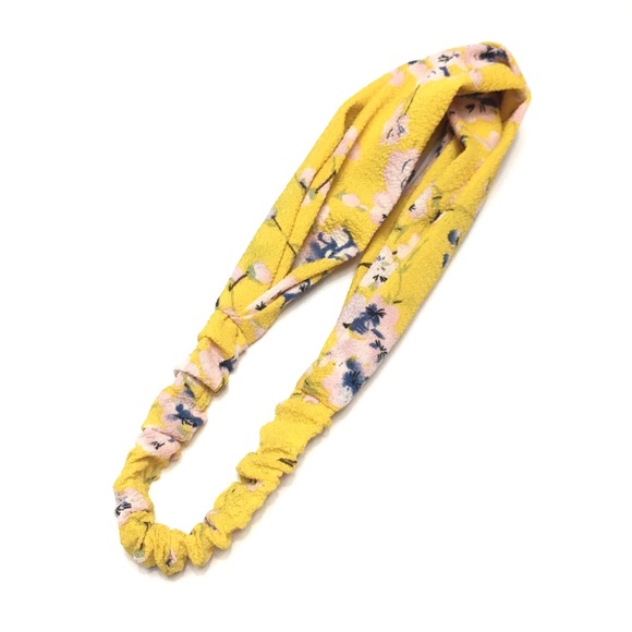 Yellow & Pink Floral Boho Twist Headband - Picture 4 of 8